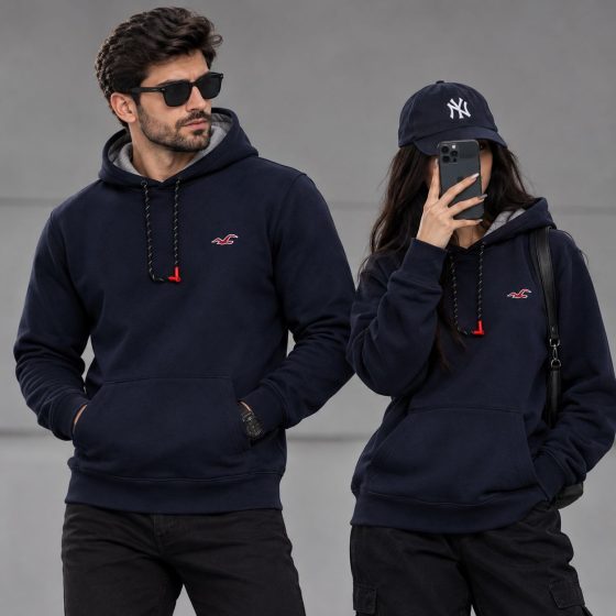 حراج هودی برند Hollister پارچه سه نخ پنبه گرم بالا تو کرک (نو) 4