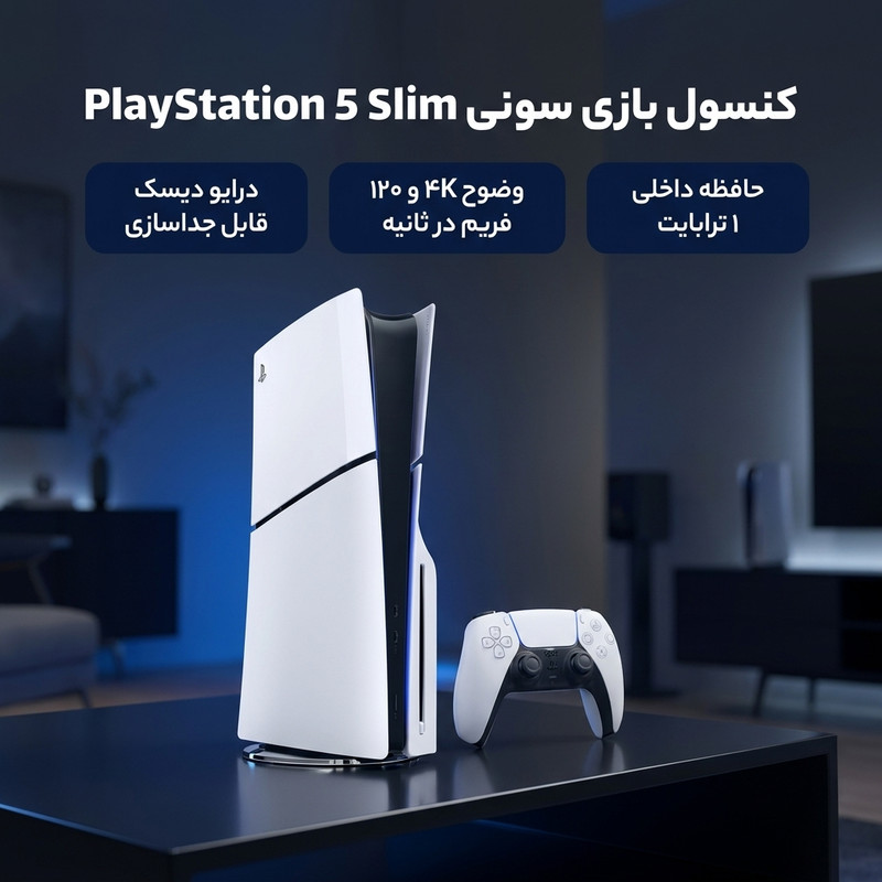 کنسول بازی سونی مدل PlayStation 5 Slim ظرفیت 1 ترابایت ریجن CFI-2116 اروپا 3