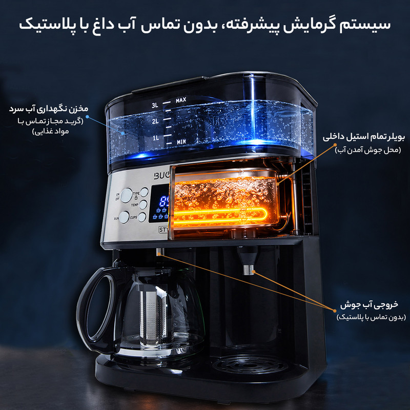 چای ساز روی هم بویانت مدل Stylish 20