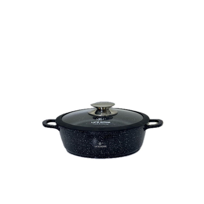 سرویس قابلمه و تابه گرانیتی 24 پارچه لایف اسمایل مدل LIFEP7S-24-BLACK 3