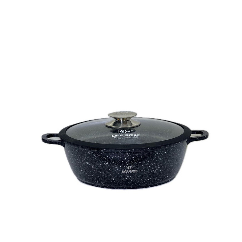 سرویس قابلمه و تابه گرانیتی 24 پارچه لایف اسمایل مدل LIFEP7S-24-BLACK 4