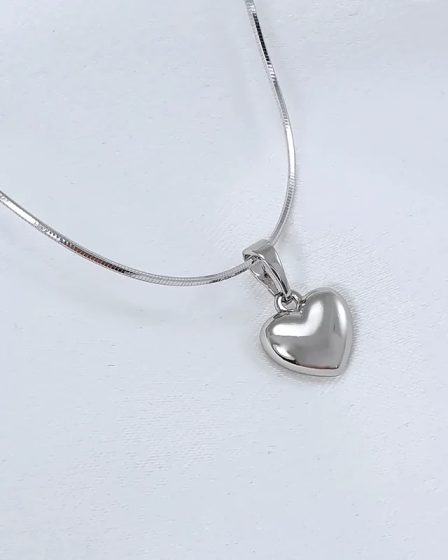 گردنبند آینه ای قلب سیلور ژوپینگ 2