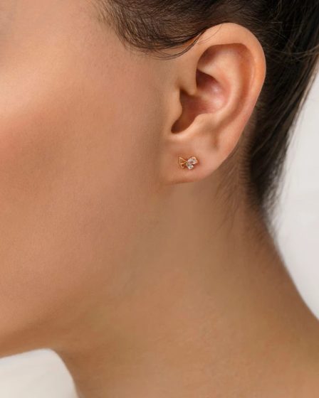 گوشواره میخی ظریف پروانه ژوپینگ 2