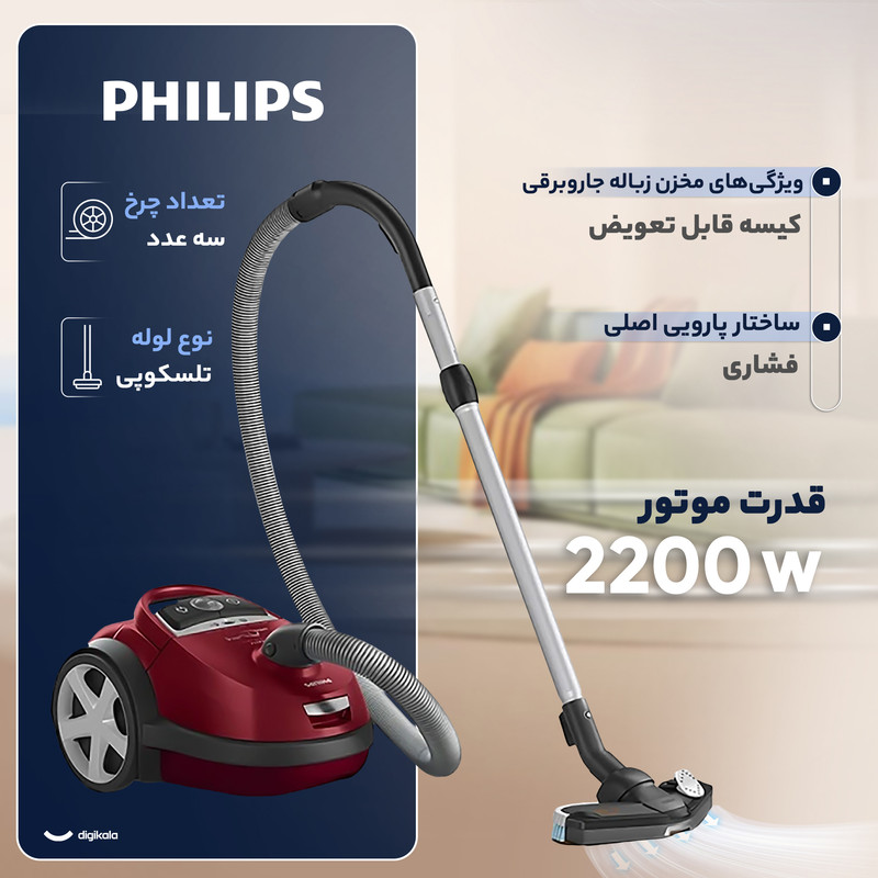 جاروبرقی 2200 وات فیلیپس مدل FC9174 20