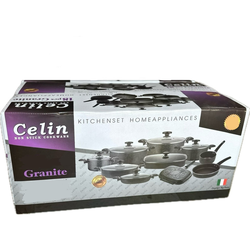 سرویس قابلمه و تابه گرانیتی 16 پارچه کلین مدل C16 13