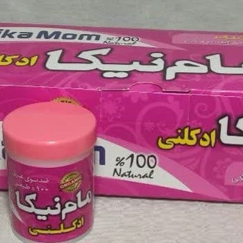 مام پودری نیکا ادکلنی رایحه ملایم و خنک( صورتی) 5