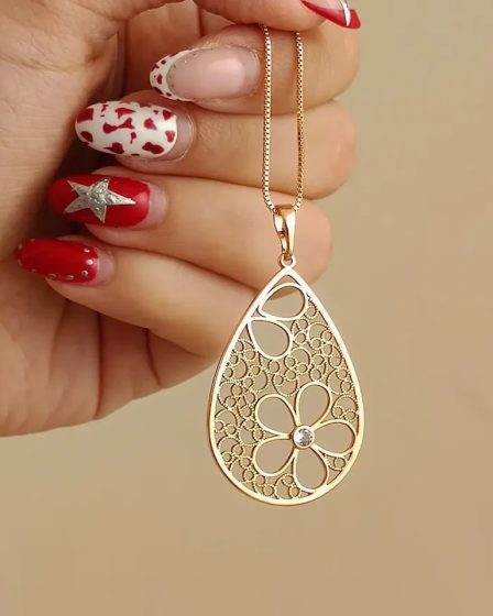 گردنبند قاب عکس فلاور ژوپینگ 2