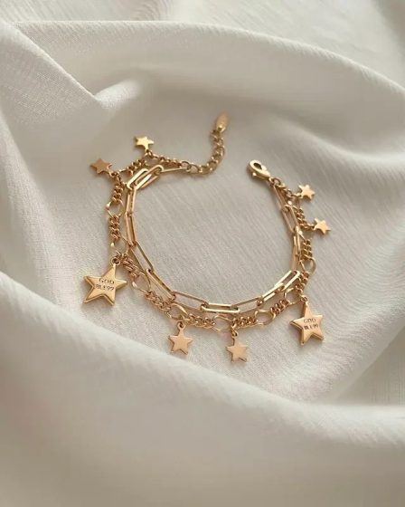 دستبند دو لاین آویز ستاره ژوپینگ 2