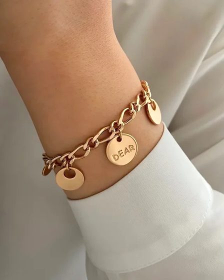 دستبند زنجیری آویز پولکی Dear ژوپینگ 2