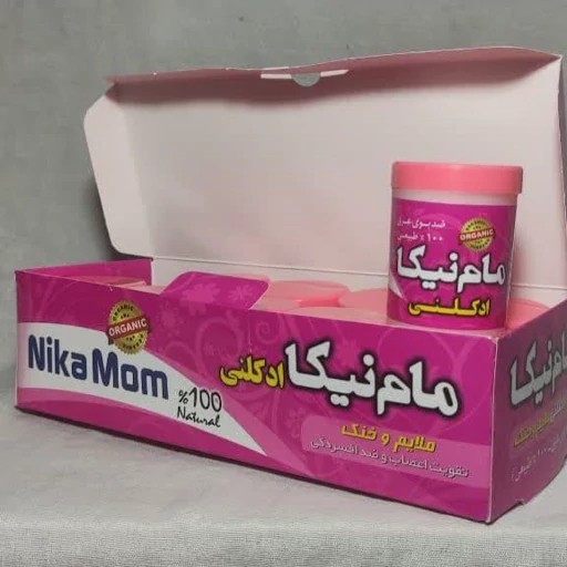 مام پودری نیکا ادکلنی رایحه ملایم و خنک( صورتی)بسته 10 تایی