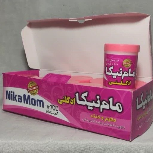 مام پودری نیکا ادکلنی رایحه ملایم و خنک( صورتی)بسته 10 تایی 4