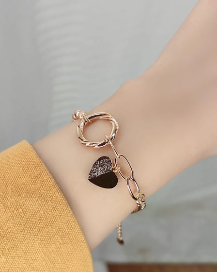 دستبند گوی و آویز قلب ژوپینگ 2