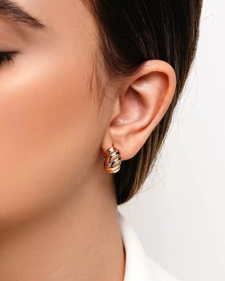 گوشواره آینه ای آنجلینا ژوپینگ 4
