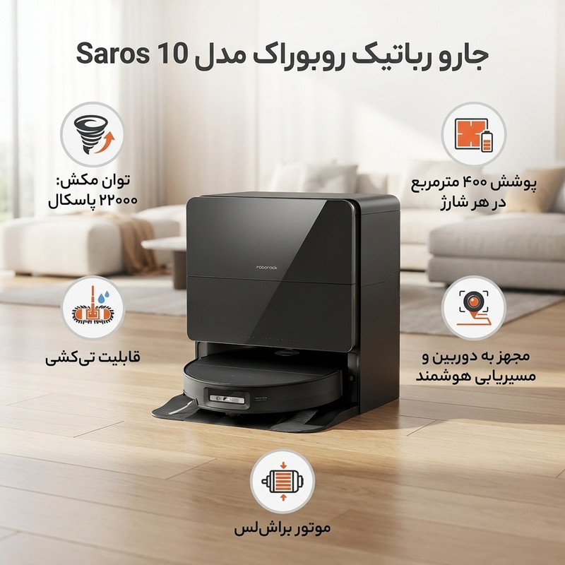 جارو رباتیک روبوراک مدل Saros 10 2