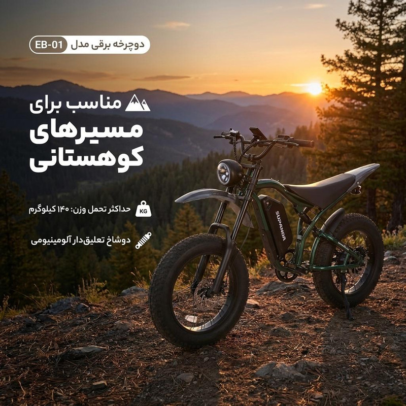 دوچرخه برقی مدل EB-01 سایز طوقه 20 اینچ 2