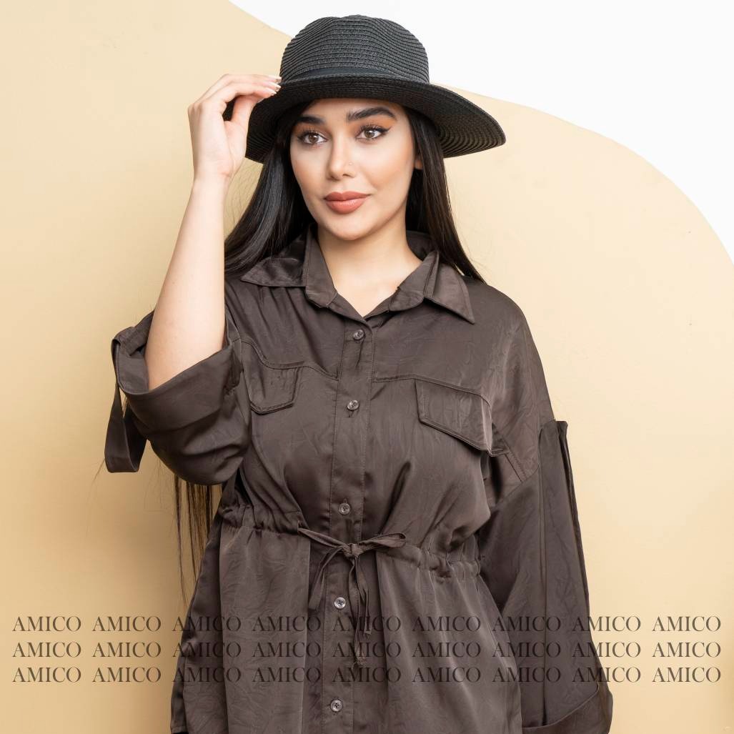 شومیز جنس پری ساتن کمر گت 9
