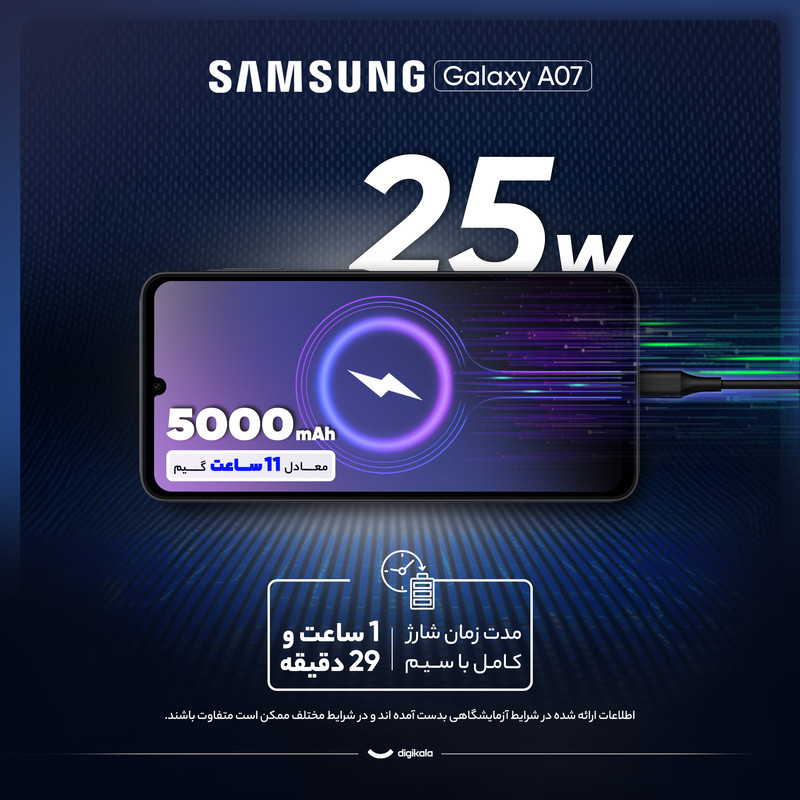 گوشی موبایل سامسونگ مدل Galaxy A07 دو سیم کارت ظرفیت 64 گیگابایت و رم 4 گیگابایت 24