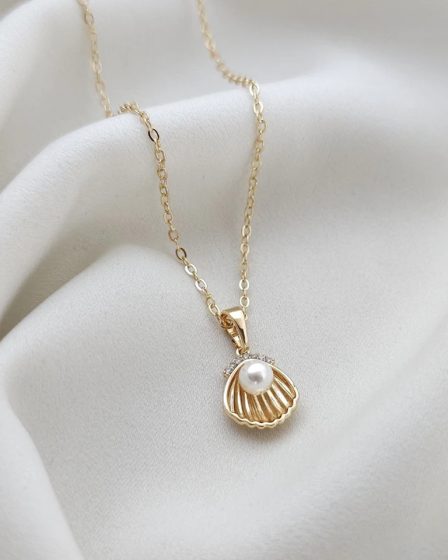 نیم ست صدف و مروارید ژوپینگ (با زنجیر) 3