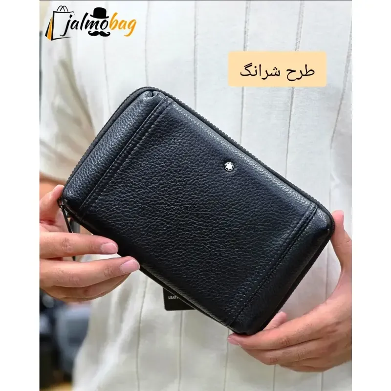 کیف دستی پاسپورتی مونت بلانک چرم وارداتی 2