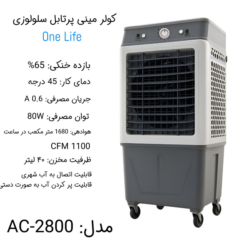 کولر آبی سلولزی 2800 مدل جا یخی دار 4