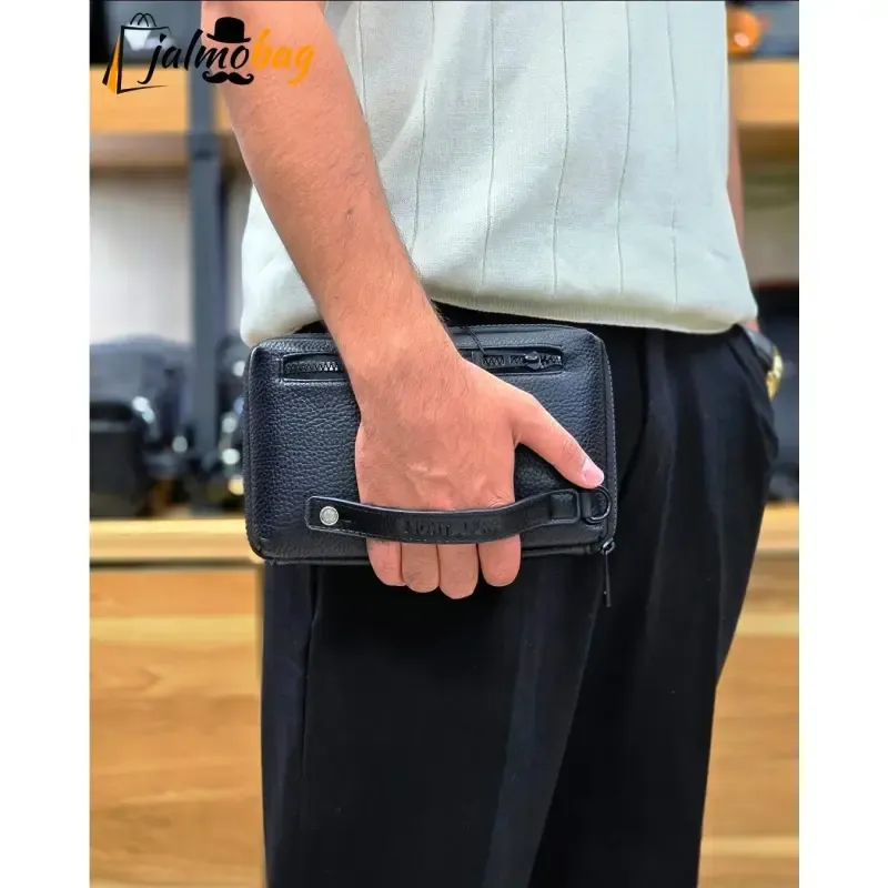 کیف دستی پاسپورتی مونت بلانک چرم وارداتی 8