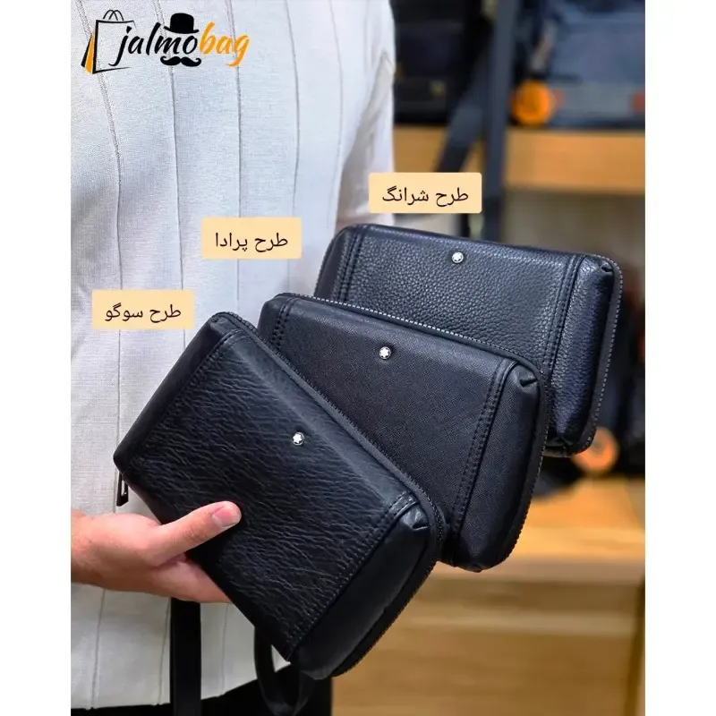 کیف دستی پاسپورتی مونت بلانک چرم وارداتی 11