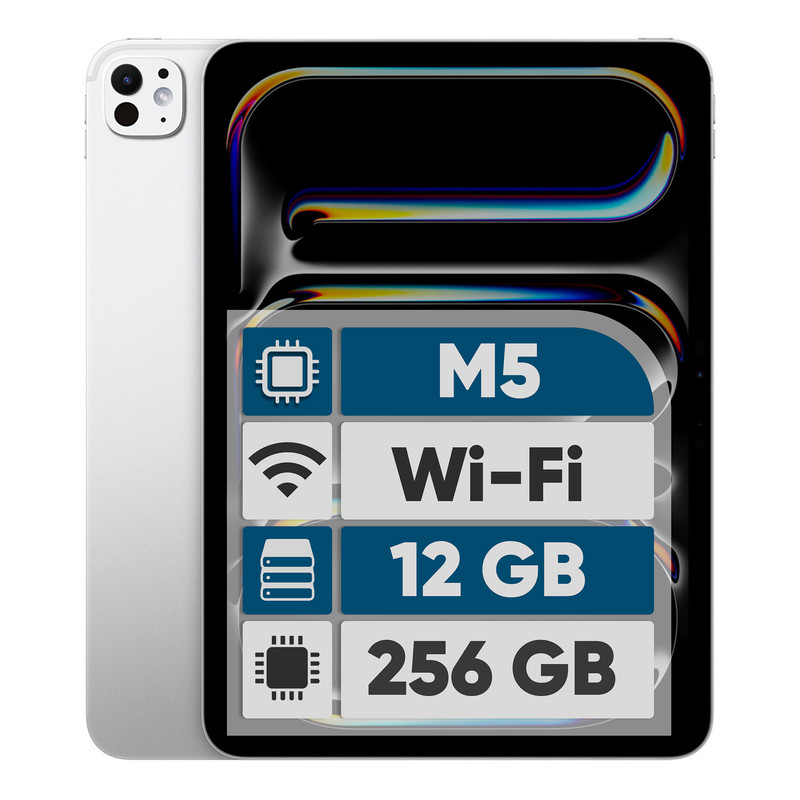 تبلت 11 اینچ اپل مدل IPad Pro 2025 M5 Wi-Fi ظرفیت 256 گیگابایت و رم 12 گیگابایت، رزولوشن دوربین 12 مگاپیکسل، پشتیبانی از قلم و ک 2