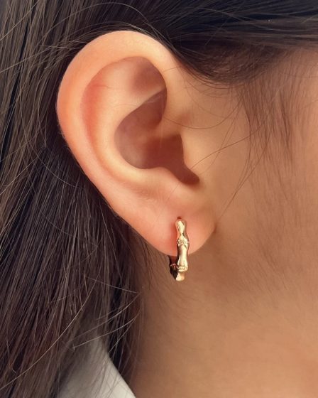 گوشواره حلقه ای طرح بامبو ژوپینگ 2