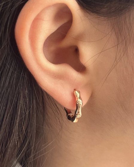 گوشواره حلقه ای طرح بامبو ژوپینگ 4