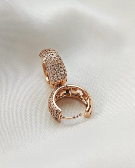 گوشواره طرحدار فول نگین ژوپینگ 2
