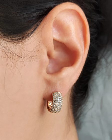گوشواره طرحدار فول نگین ژوپینگ 4