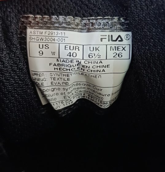کتونی اورجینال FILA چرم سایز 40 6