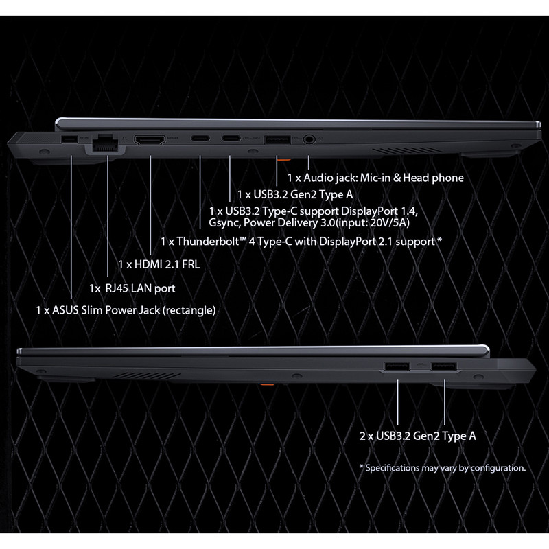 لپ تاپ 16 اینچی ایسوس مدل TUF Gaming F16 FX608JMR-i7 14650HX-16GB DDR5 5600MHz-512GB SSD-RTX5060 8GB-FHD 165Hz 9