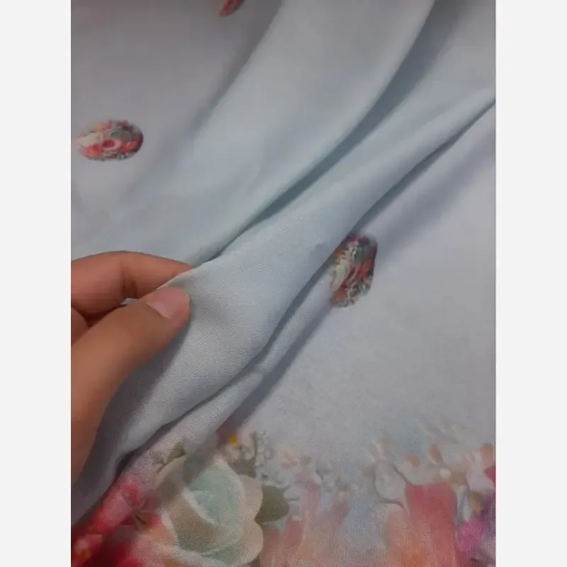 روسری نخ کاستوم طرح تبسم قواره بزرگ 140x140 سیتو صورتی آبی 4