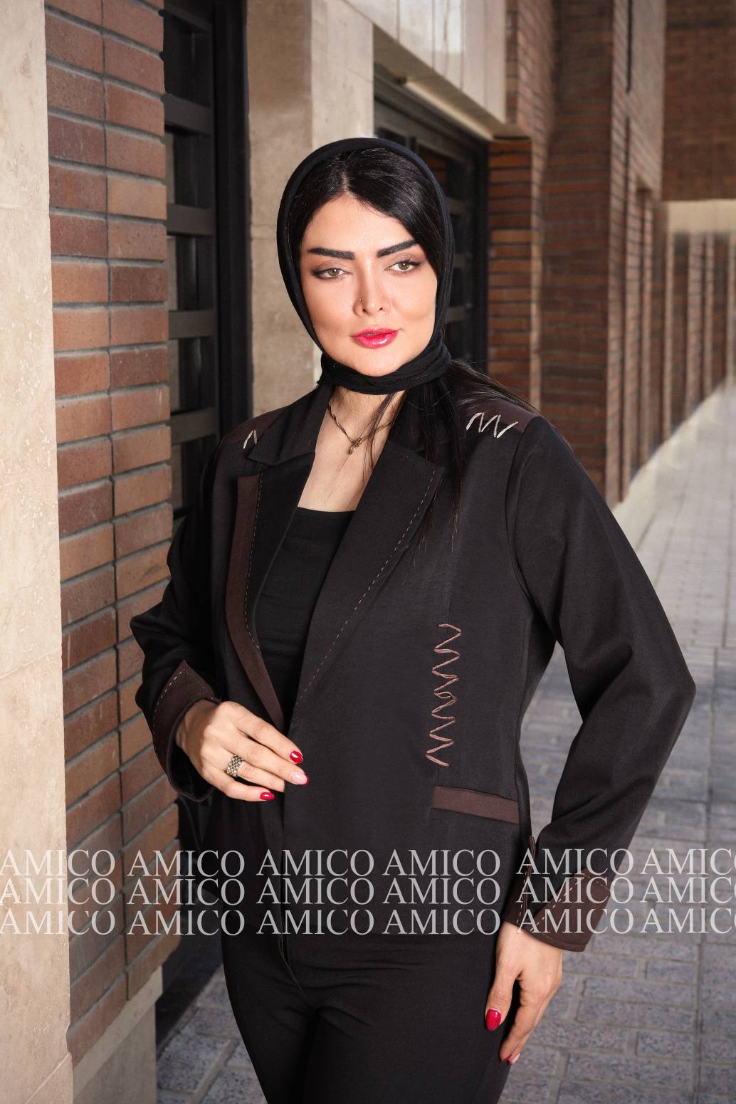 کراپ کت پارچه کتان سیلک دمسه دوزی 7