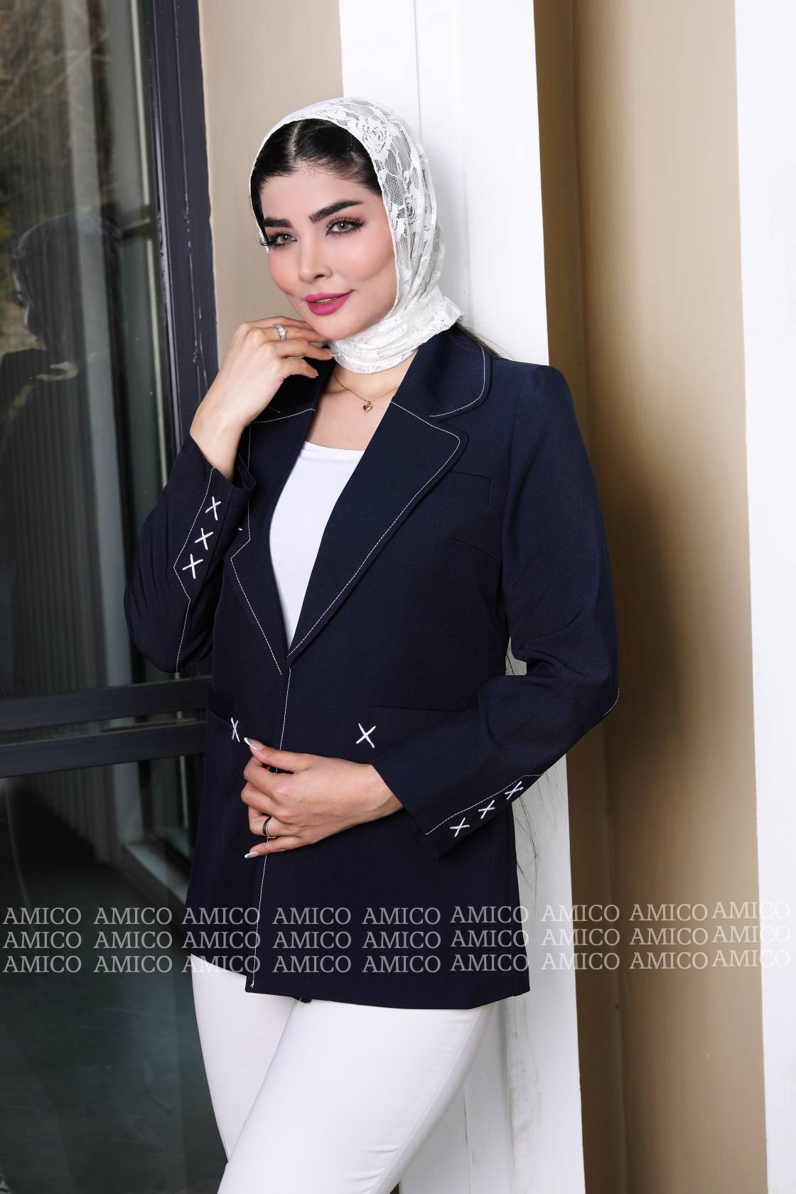 کت پارچه سوپر بزیاق دمسه دوزی ایکس