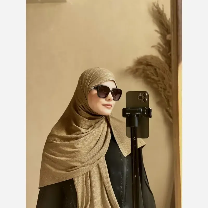 شال کشی کویتی نگین دار کریشه تریکو کش نوک مدادی ابعاد 75 در 200 سانتیمتر 8