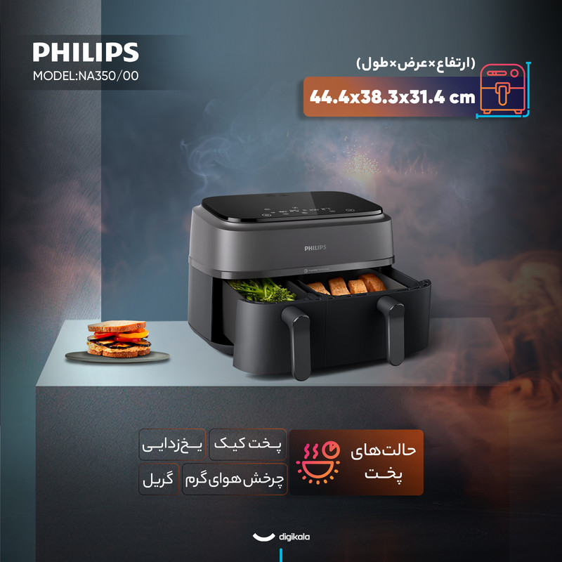 هواپز 9 لیتر فیلیپس مدل NA350/00 15