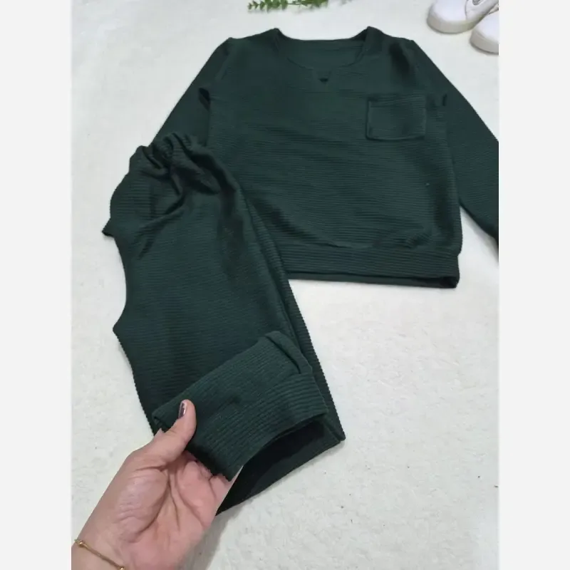 بلوز شلوار اسپرت بچگانه جنس کرکرهای سایز 40 45 50 2