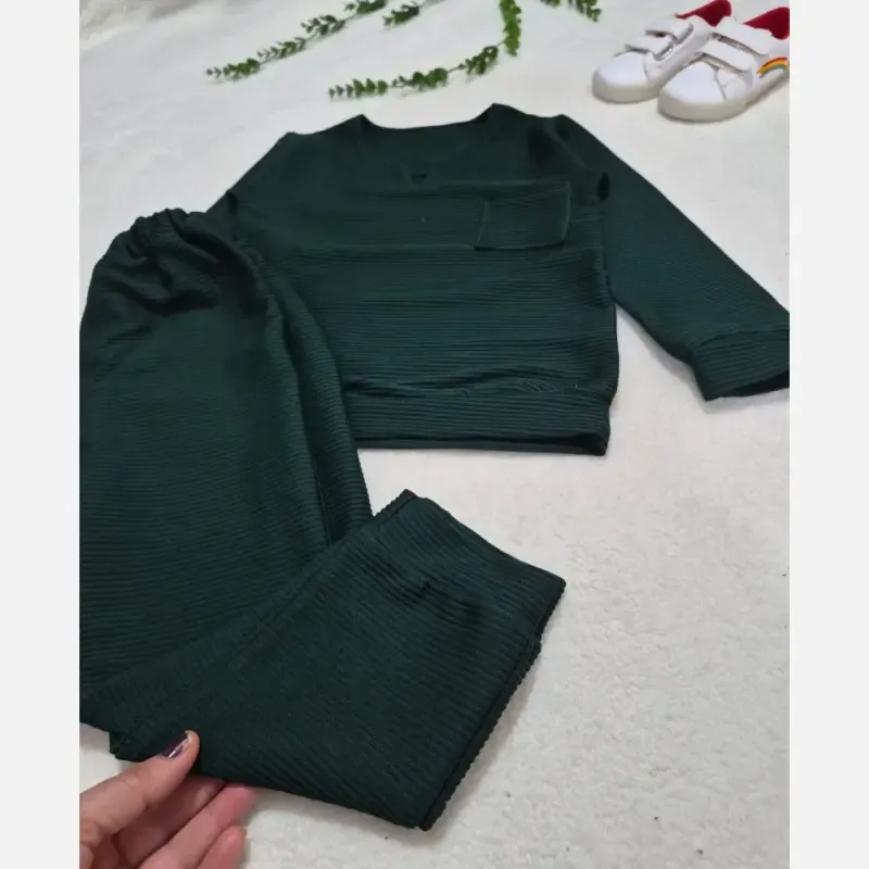 بلوز شلوار اسپرت بچگانه جنس کرکرهای سایز 40 45 50 3