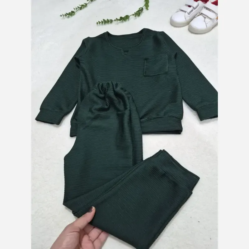 بلوز شلوار اسپرت بچگانه جنس کرکرهای سایز 40 45 50 7