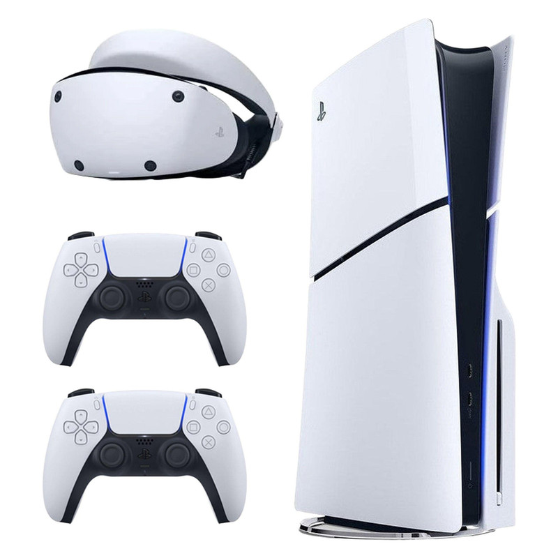 کنسول بازی سونی مدل PlayStation 5 Slim ظرفیت 1 ترابایت ریجن 2016A اروپا به همراه دسته اضافی و هدست VR2 3